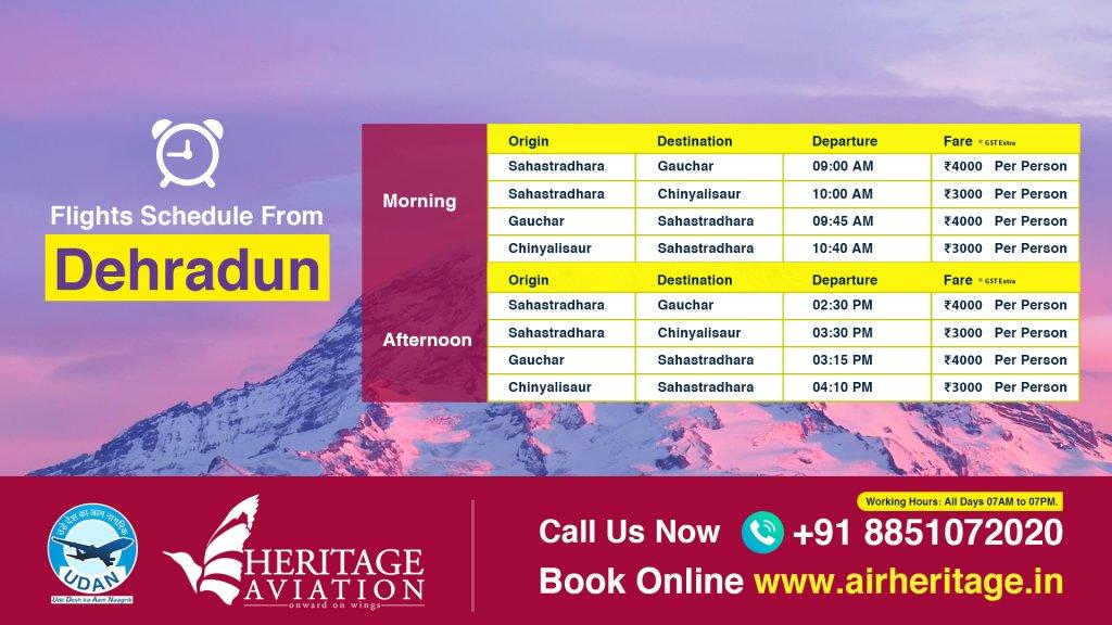 Flight Scedule From Dehradun