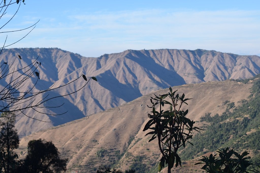 beautiful view of mountains on nag tibba