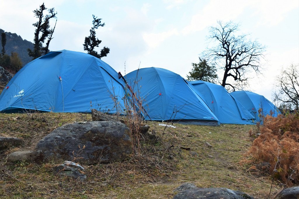 camp site on kuari pass trek