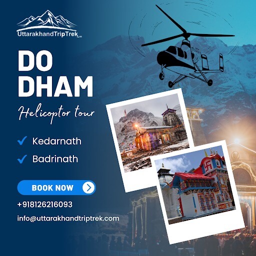 Utttarakhand Trip Trek: Do Dham Yatra by Helicopter Char dham yatra by Helicopter